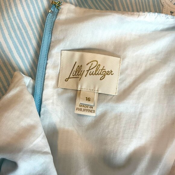 Lilly Pulitzer Sadie Shift Romper Multi Naut Today Engineered Dress Size 16 - Picture 9 of 11